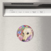 Shy Blume Whippet Magnet (In Situ (Geschirrspüler))