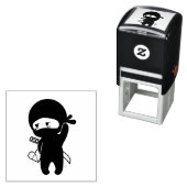 Shy Blushing Ninja Holding Origami Paper Heart Permastempel (Beispiel)