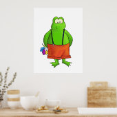 Shy Boy Frog Art Print Poster (Küche)