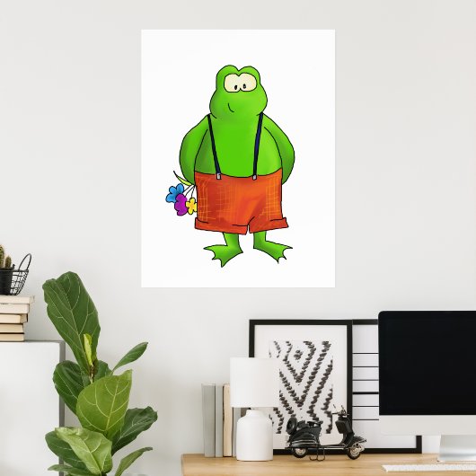 Shy Boy Frog Art Print Poster (Heimbüro)