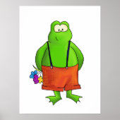 Shy Boy Frog Art Print Poster (Vorne)