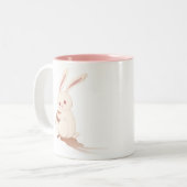 Shy Bunny Pink Two Tone Tasse (Vorderseite Links)