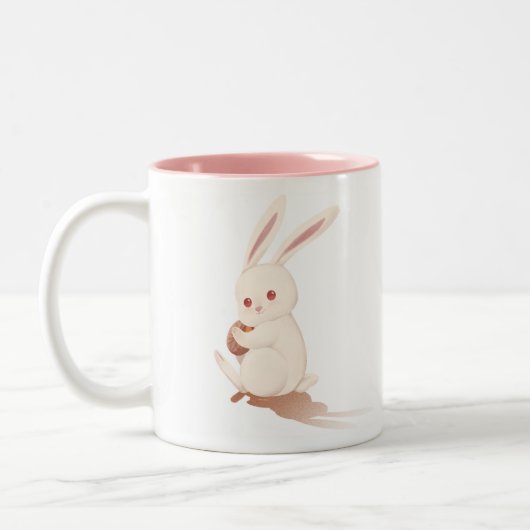 Shy Bunny Pink Two Tone Tasse (Links)