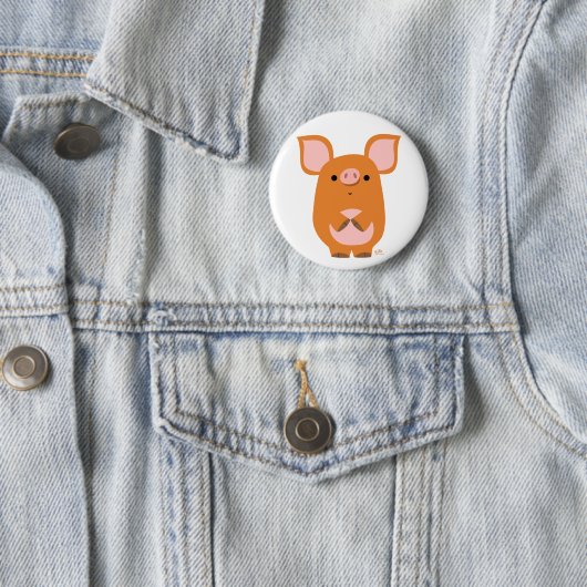 Shy Cartoon Pig Taste Abzeichen Button (Beispiel)