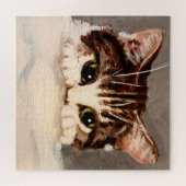 Shy & Curious Tabby Kitten Puzzle (Horizontal)