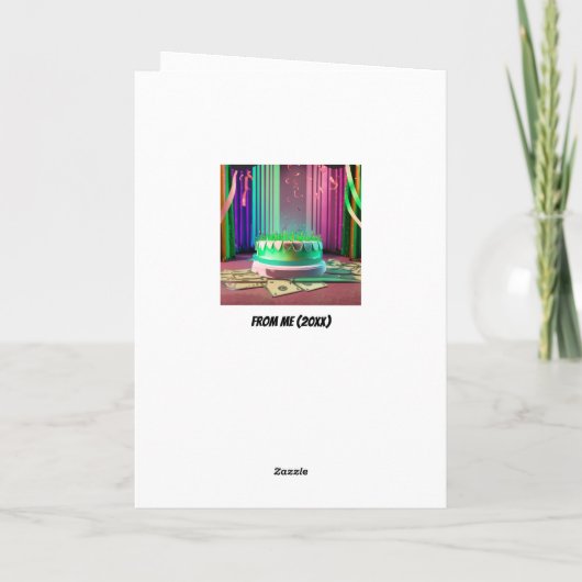 Shy Drag Queen Funny Birthday Karte (Rückseite)