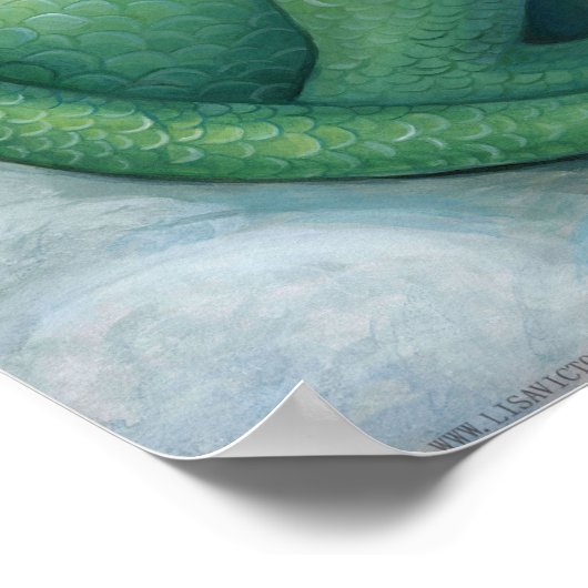 Shy Dragon Poster (Ecke)