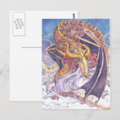 Shy Dragon Postkarte (Vorne/Hinten)