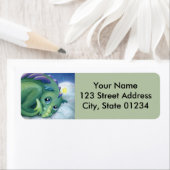 Shy Dragon Rücksendeadressen-Aufklebers (Insitu)