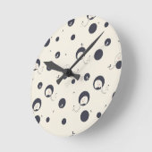 Shy Elephant Pattern Runde Wanduhr (Winkel)