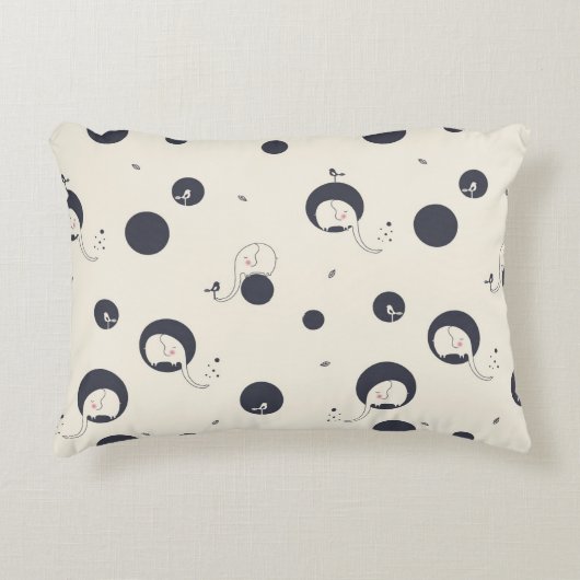 Shy Elephant Pattern Zierkissen (Vorderseite)