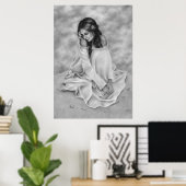 Shy Flower Girl Poster (Heimbüro)
