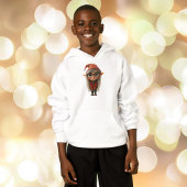 Shy Girl Christmas Elf Boy's Hoodie