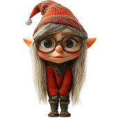 Shy Girl Christmas Elf Men's T-Shirt