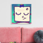 Shy Girl Robot Wrapped Canvas Leinwanddruck (Insitu (Wohnzimmer))