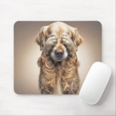 Shy Golden Retriever Mousepad (Mit Mouse)