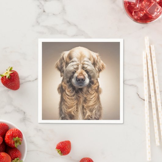 Shy Golden Retriever Serviette (Beispiel)