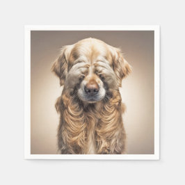 Shy Golden Retriever Serviette