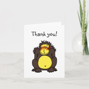 Shy Gorilla vielen Dank Dankeskarte