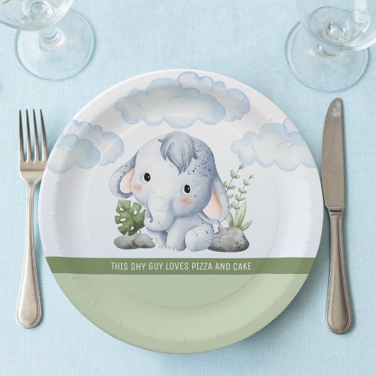 Shy Guy Birthday Paper Plate Pappteller