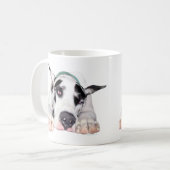 Shy Harlequin Great Dane Kaffeetasse (Vorderseite Links)