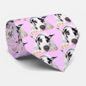 Shy Harlequin Great Dane Krawatte (Gerollt)