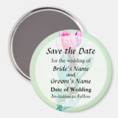 Shy Little Tulip Save the Date Magnet (Vorderseite/Rückseite)