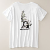 Shy Mr. Leaf Große Größe T-Shirt (Design Rückseite)