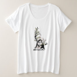 Shy Mr. Leaf Große Größe T-Shirt