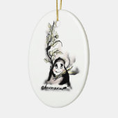 Shy Mr. Leaf Keramik Ornament (Links)