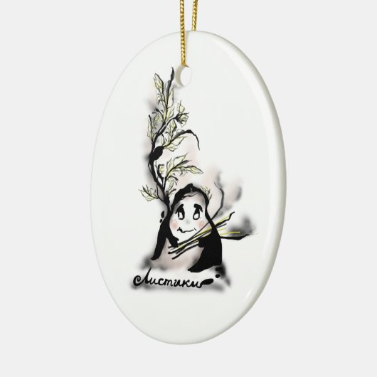 Shy Mr. Leaf Keramik Ornament (Links)