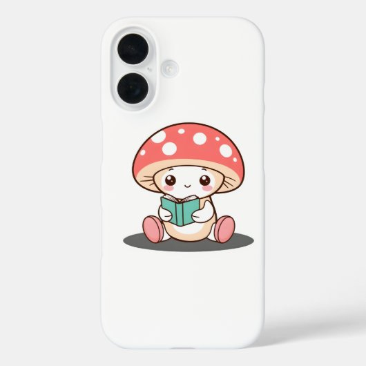 Shy Mushroom hält ein Buch Case-Mate iPhone Hülle (Rückseite)