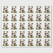 Shy Panda Moment Geschenkpapier (Flach)