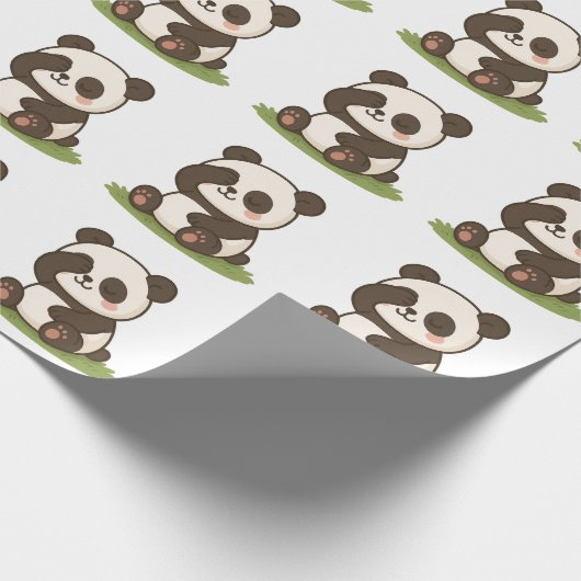 Shy Panda Moment Geschenkpapier (Ecke)