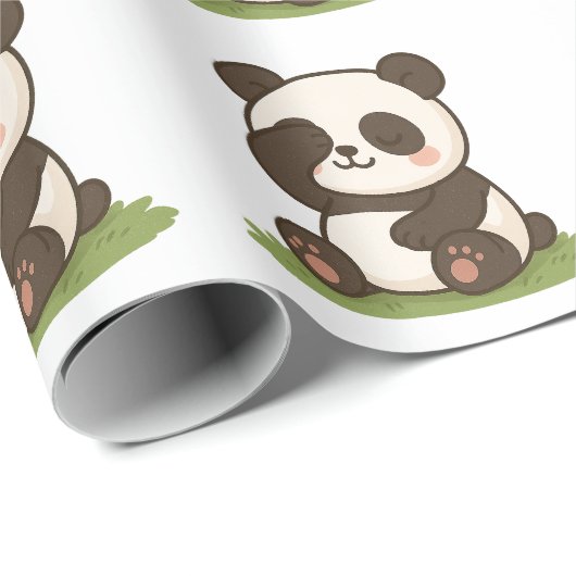 Shy Panda Moment Geschenkpapier (Rolleneckpunkt)