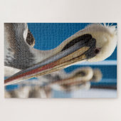 Shy pelican am Strand Puzzle (Horizontal)