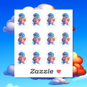 Shy Platypus 12 Aufkleberblatt Aufkleber