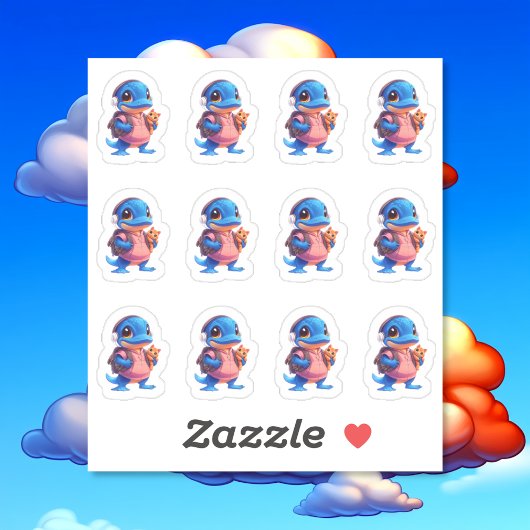 Shy Platypus 12 Aufkleberblatt Aufkleber