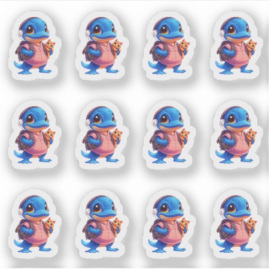 Shy Platypus 12 Aufkleberblatt Aufkleber (Vorderseite)