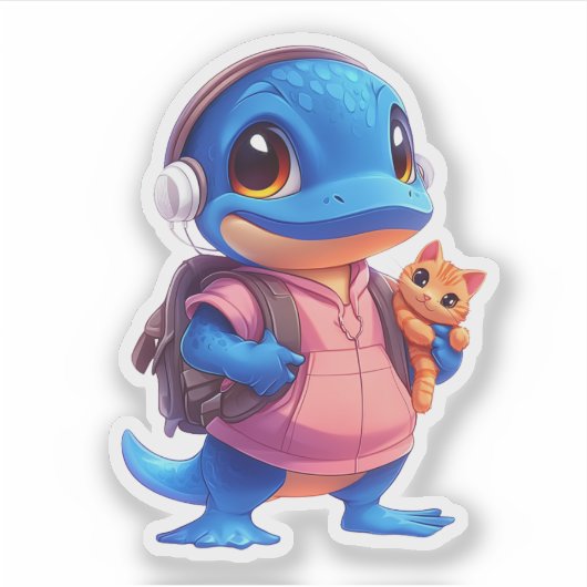 Shy Platypus Vinyl Sticker (Vorderseite)