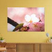 Shy Sakura Blume Shelter selbst hinter Blüten Leinwanddruck (Insitu (Wohnzimmer))