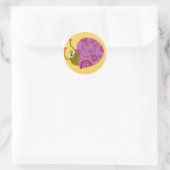 Shy Snail Runder Aufkleber (Tasche)