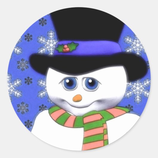 Shy Snowman Holiday Stickers (Vorderseite)
