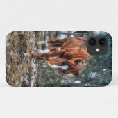 Shy Sorrel Mare und Branches Geschenk für Pferdefr Case-Mate iPhone Hülle (Rückseite (Horizontal))