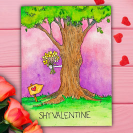 Shy Valentine Postcard von Nicole Janes Postkarte