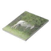 Shy White Horse Notepad Notizblock (Rotiert)