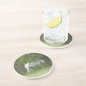 Shy White Horse Untersetzer (Seite)