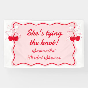 Shying the Knoten Bow Brautparty Willkommen Banner