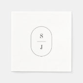 SHYLAH Boho Moderne Minimalistische Extravagante E Serviette (Vorderseite)