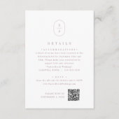 SHYLAH Dusty Rose Elegante Monogram Wedding Detail Begleitkarte (Vorderseite)